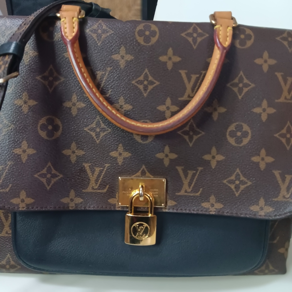Louis Vuitton Marignan Monogram Canvas Grained Leather Bag ✨ PRISTINE CONDITION - Picture 5 of 17